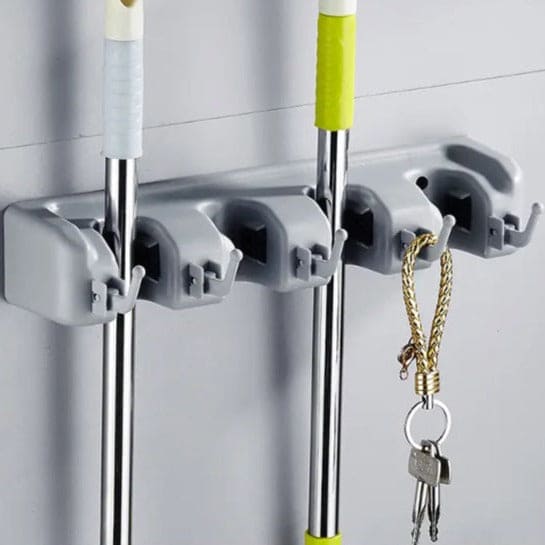 Magic Mop Holder, Multifunctional Broom Holder, ABS Mop Holder, Kitchen Bathroom Organizer Rack, Brush Broom Organizer Hanger, Household Mop Brush Hanger, 4 Position Broom And Mop Holder Magic Mop Holder, Multifunctional Broom Holder, ABS Mop Holder, Kitchen Bathroom Organizer Rack, Brush Broom Organizer Hanger, Household Mop Brush Hanger, 4 Position Broom And Mop Holder